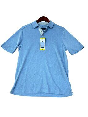 NWT Age Of Wisdom Men's S Blue Short-Sleeved Polo Shirt C1216
